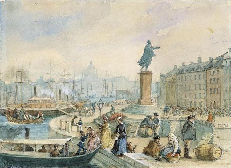 fritz von dardel Skeppsbron vid Gustav IIIs staty oil painting image